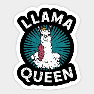 Llama Drama Queen Funny Llama posing shirt Sticker